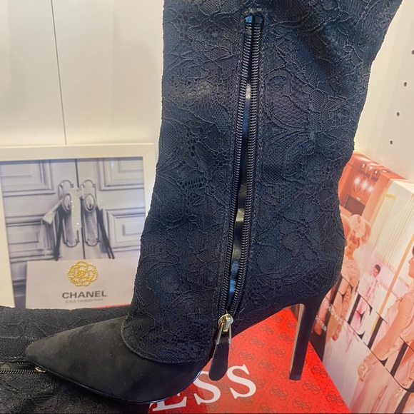 Brand new Guess -lace over the knee heeled boots -7 - Picture 7 of 10